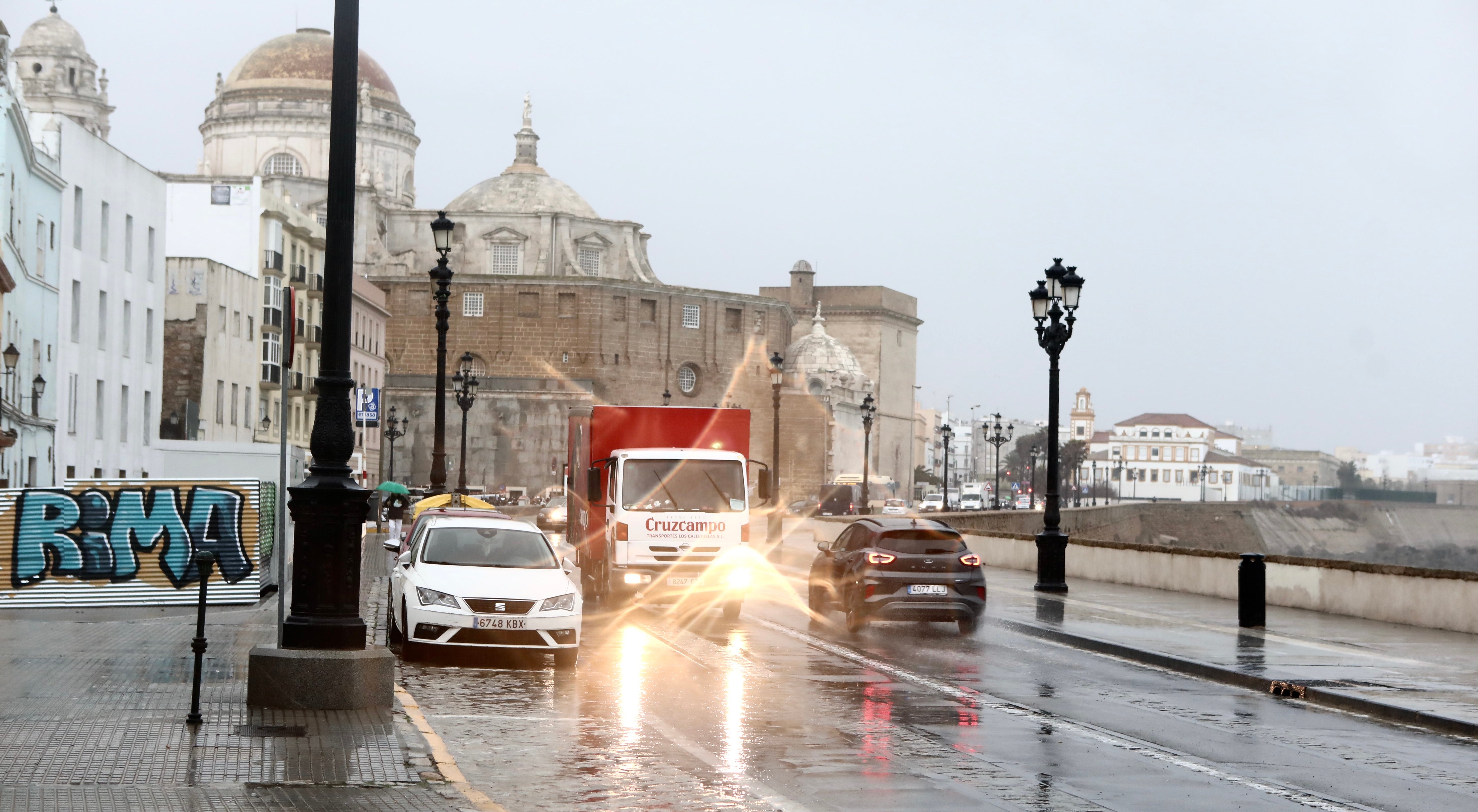 En imágenes: Aviso amarillo por fuertes lluvias en Cádiz