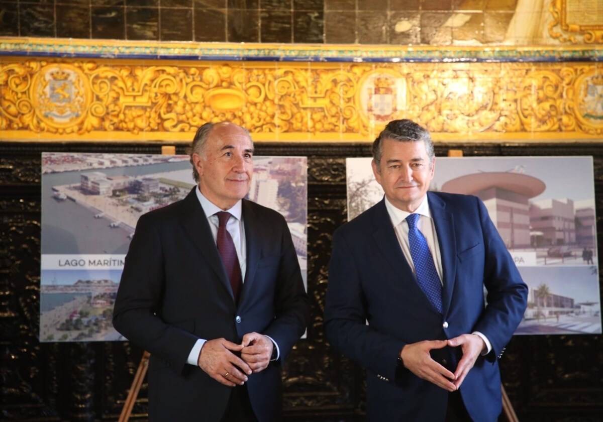 Antonio Sanz con José Ignacio Landaluce, alcalde de Algeciras