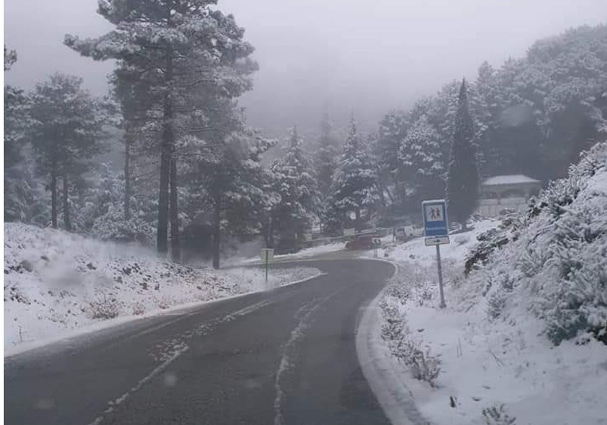 Nieve en el Boyar este sábado.