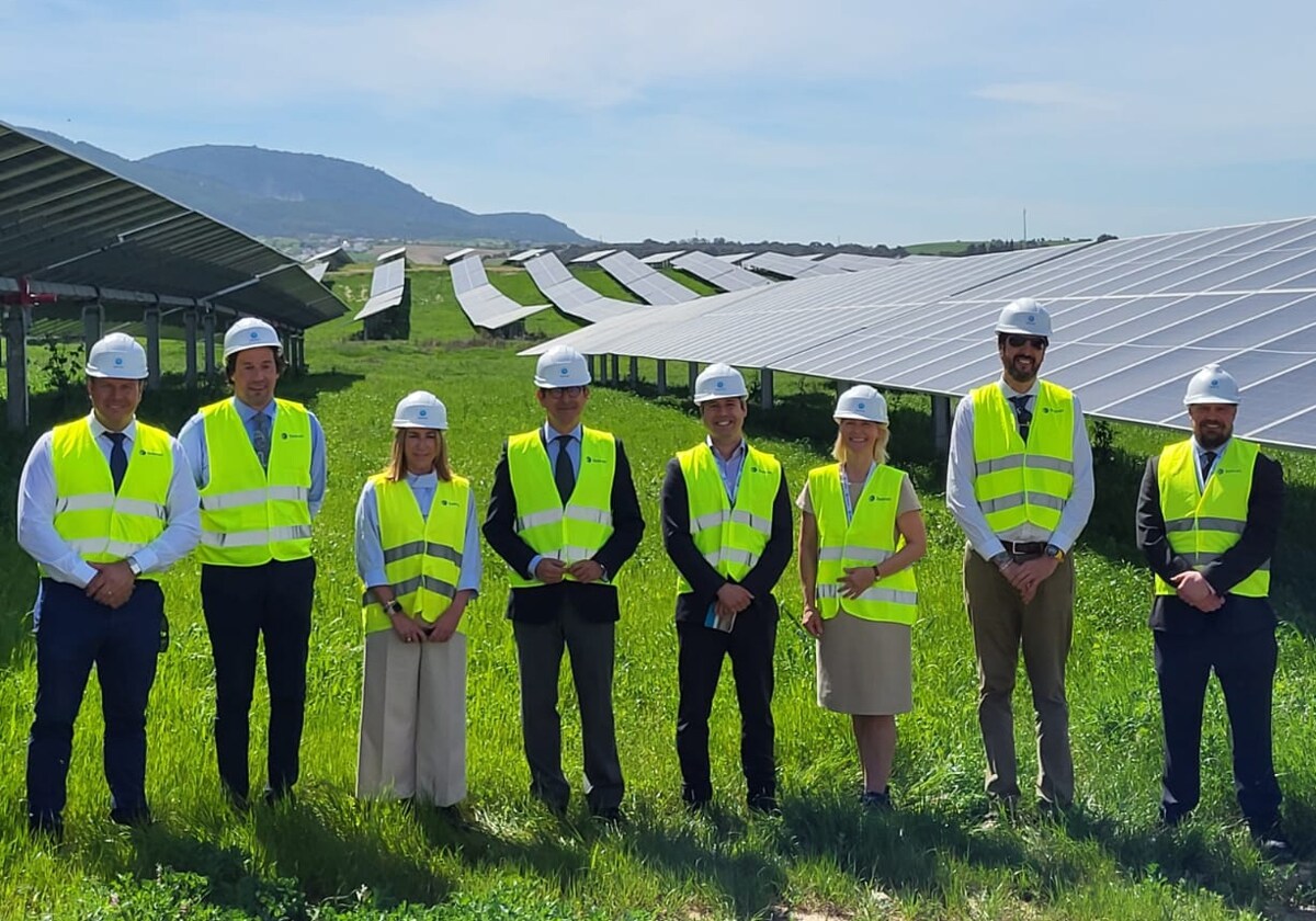 El consejero Jorge Paradela,  inauguración de cuatro plantas fotovoltaicas de Statkraft en Jerez.