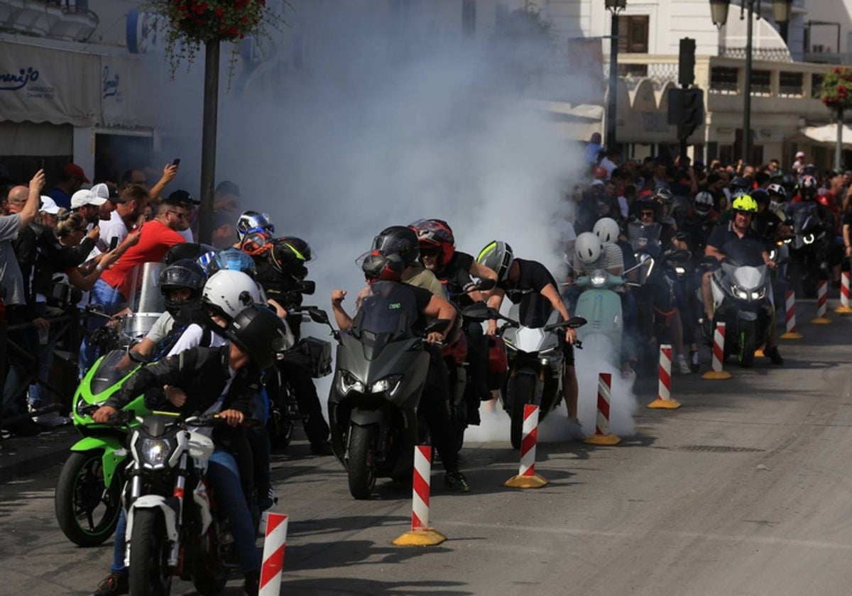 Ambiente de moteros en Jerez.