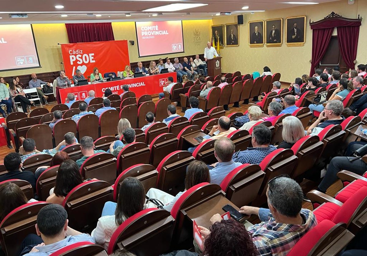 Comité provincial del PSOE de Cádiz, celebrado en la tarde del jueves.