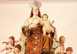 La Virgen del Carmen sedente vuelve restaurada al Hospital de Mujeres