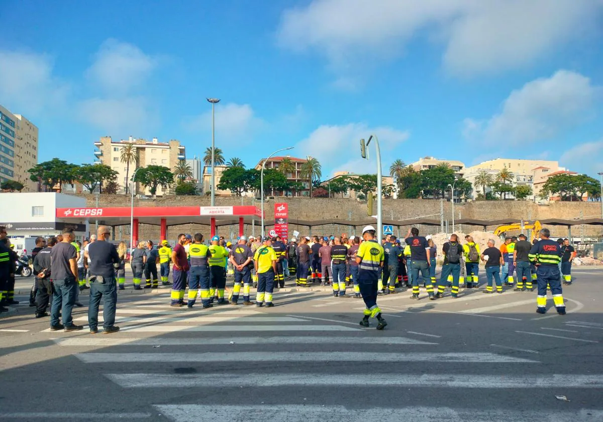 Concentración de los trabajadores del metal en Cádiz, archivo