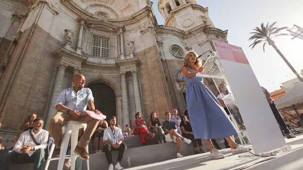 Mitin de Yolanda Díaz en Cádiz la pasada campaña electoral