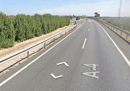 Un muerto en un accidente de tráfico en la  A-4 sentido Cádiz a la altura de Dos Hermanas