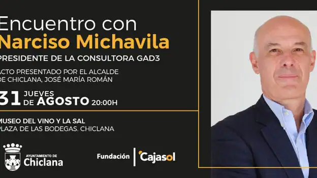 Narciso Michavila estará en Chiclana para hablar de los cambios sociales