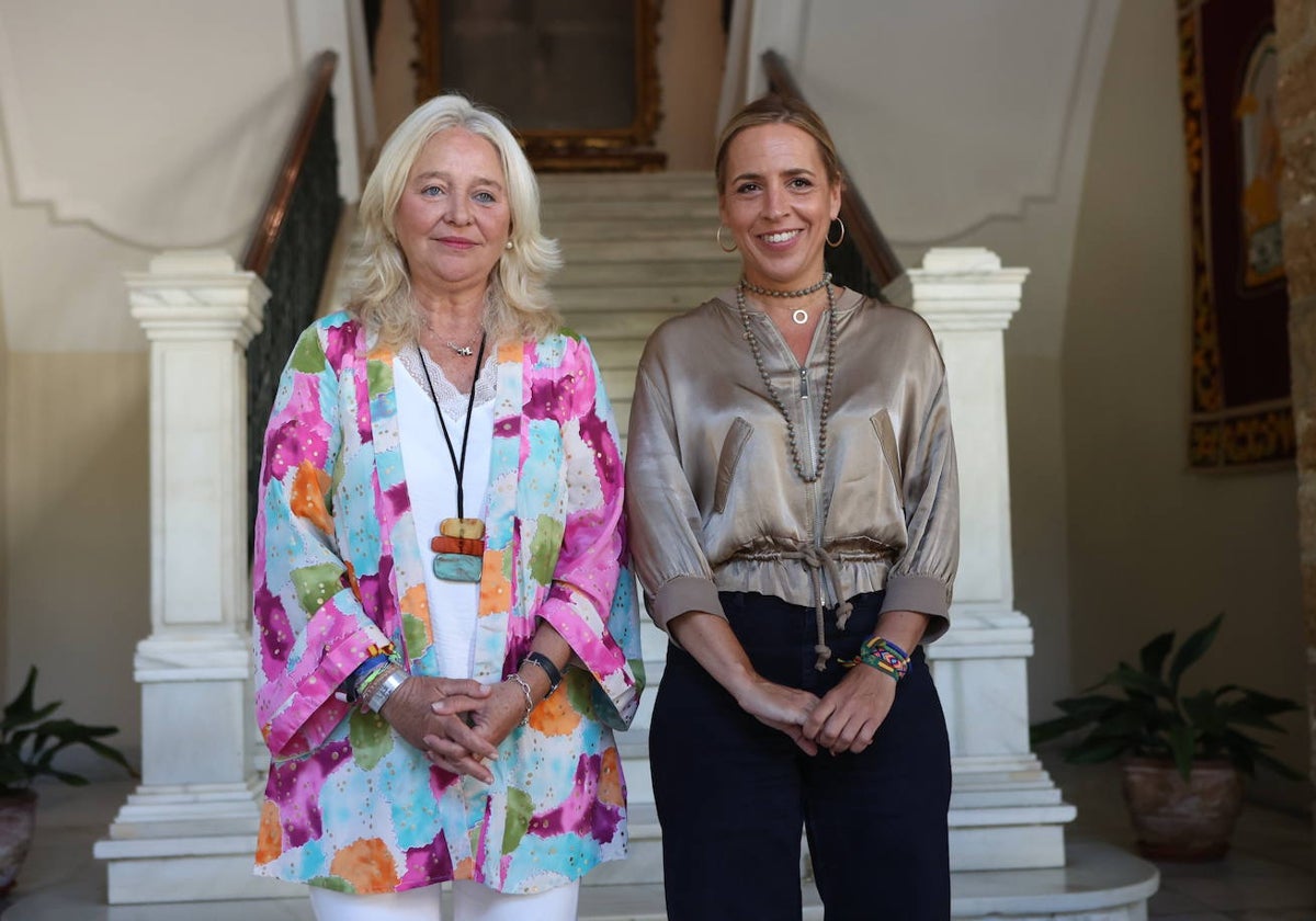 Mercedes Colombo y Almudena Martínez, en la Diputación.