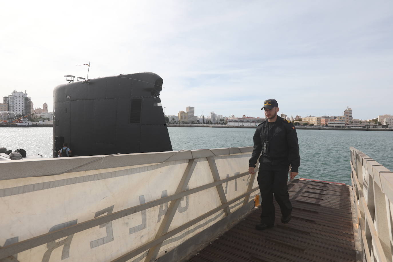 Fotos: El submarino de la Armada, &#039;Galerna&#039;, llega a Cádiz