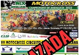 Aplazado el campeonato de motocross que se iba a celebrar en Chiclana este domingo