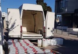 Intervienen en Jerez más 2.700 litros de gasolina en garrafas que iban a usarse en narcolanchas
