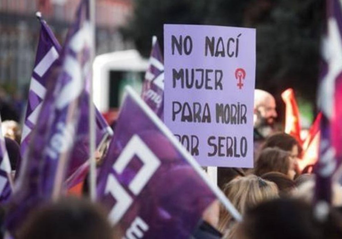 Fotografía de archivo de una manifestación contra la violencia de género.