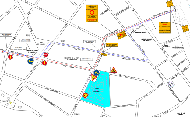 La tercera fase de las obras de reurbanización de la plaza de Candelaria comienza el próximo lunes