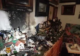 Incendio en una vivienda de Chipiona provocado por la decoración navideña de un belén