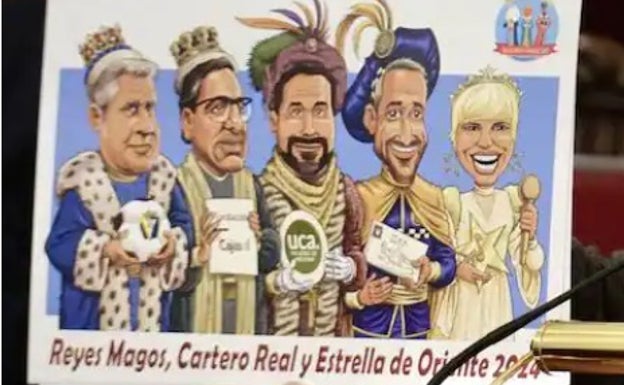 Caricaturas de los Reyes Magos de Cádiz 2024