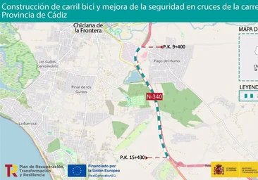 Más de 5 millones de euros para mejorar la seguridad vial en la N-340 en Chiclana