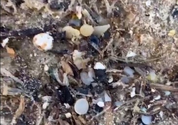 Aparece un vertido de pélets de plástico en la playa de Bolonia, en Tarifa