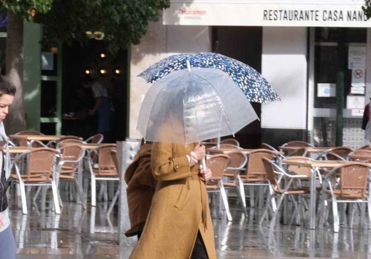 Lluvia en Cádiz.