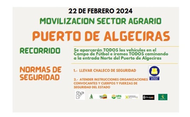 Tractorada del jueves 22 de febrero en la provincia de Cádiz: carreteras afectadas y puntos calientes