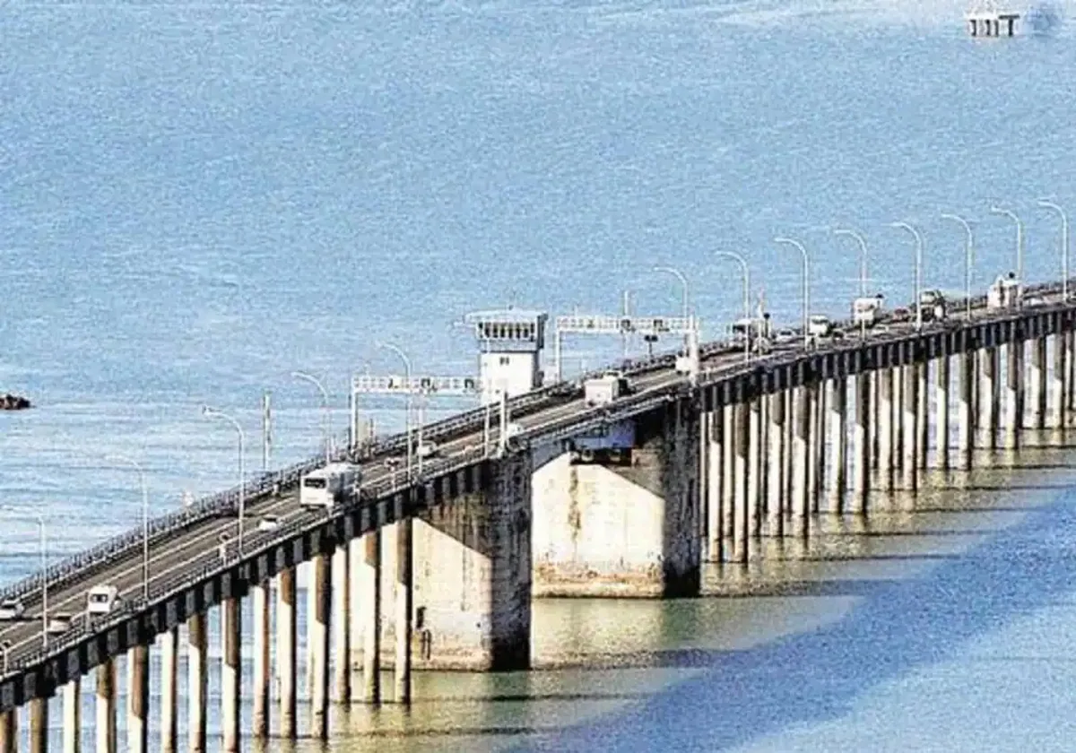 Imagen aérea del puente José León de Carranza.
