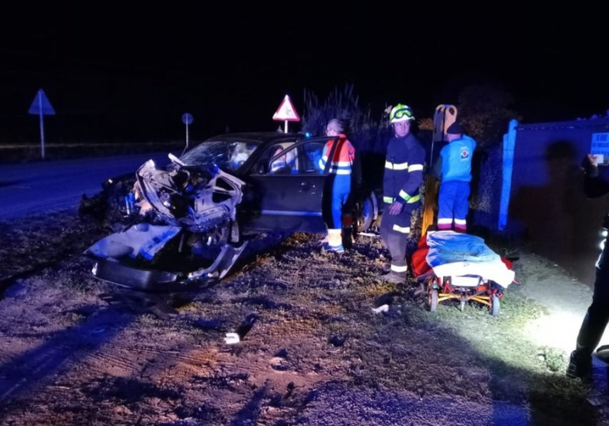 Un momento del accidente en Conil