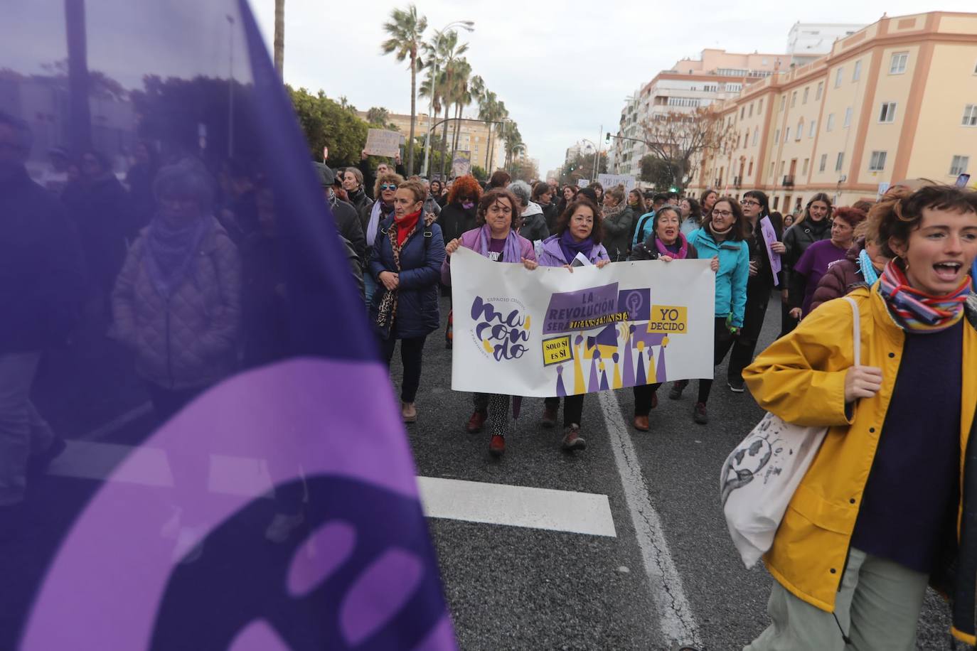 Fotos: Así ha sido la jornada feminista en Cádiz