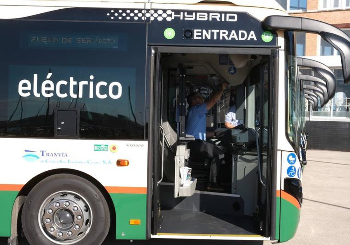 Autobuses en Cádiz.