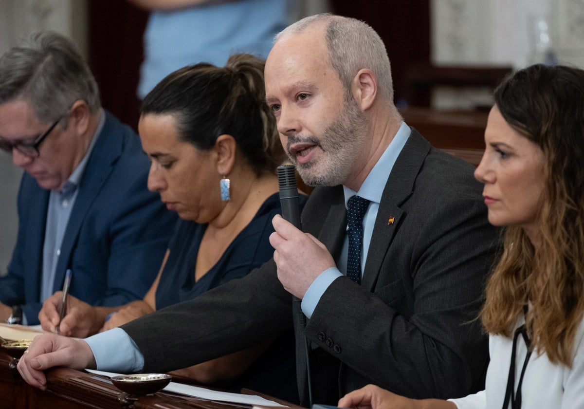 José Ramón Ortega en un Pleno