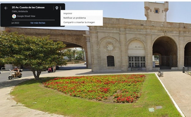 Las Puertas de Tierra de Cádiz en Google Maps