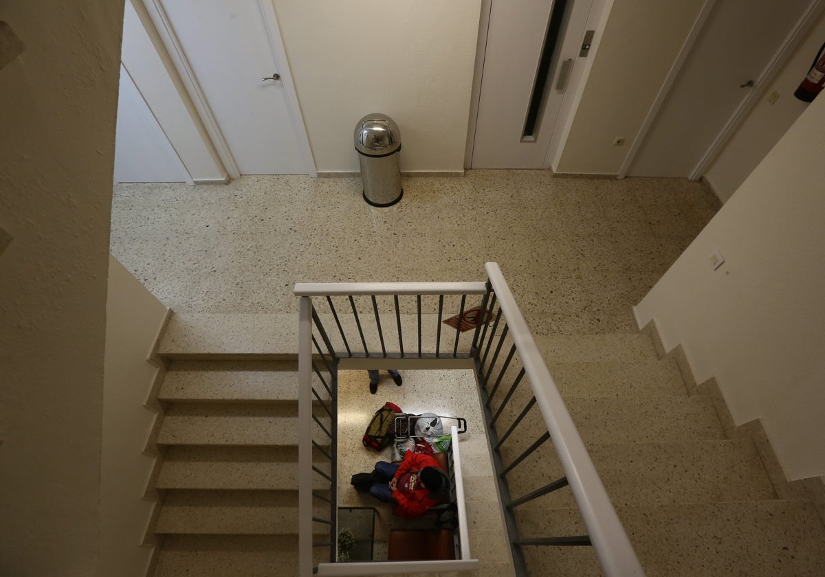 Imagen del interior del albergue municipal, ubicado en la plaza Macías Rete.