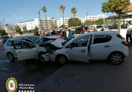 Una conducción temeraria y el consumo de bebidas alcohólicas provocan un accidente con heridos en Puerto Real