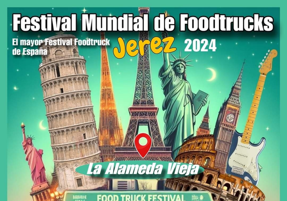 Festival Mundial de Foodtrucks: puestos de comida internacional, barra y música, en Jerez