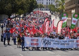 Manifestación del Primero de Mayo en Cádiz el pasado año