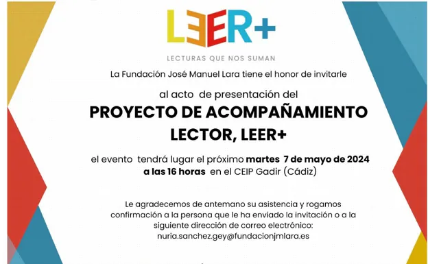 La Fundación José Manuel Lara presenta en Cádiz la iniciativa Leer+ para mejorar la competencia lectora de los niños