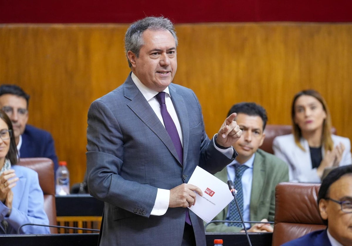 Juan Espadas en el pleno del jueves 16 de mayo