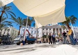 Nuevos toldos para la plaza San Juan de Dios