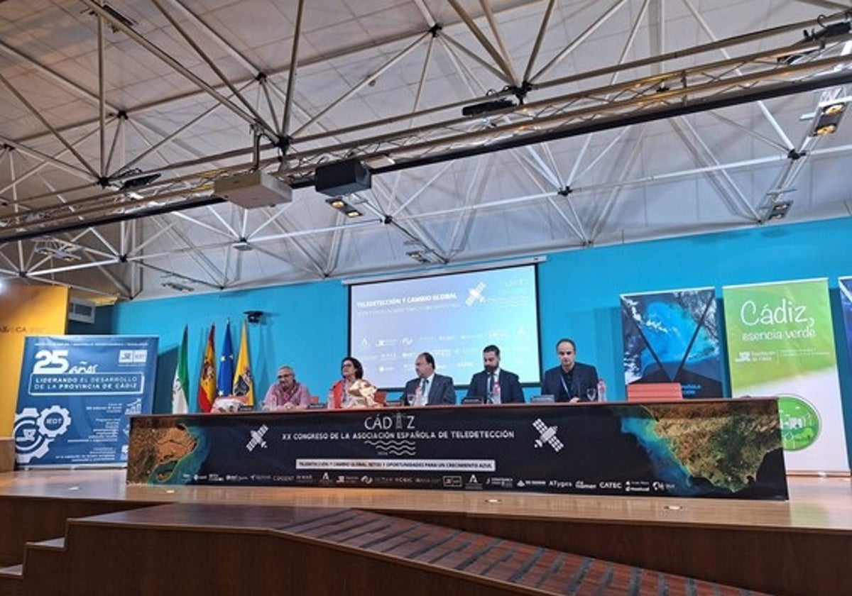 Inauguración del XX Congreso de la Asociación Española de Teledetección (AET) en Cádiz.