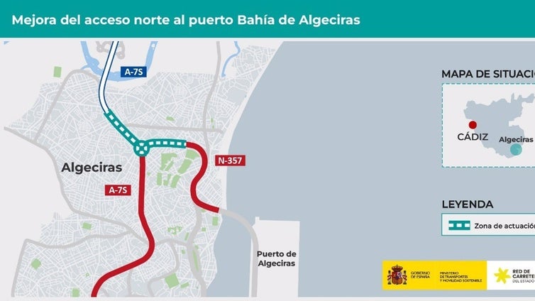 Aprobado provisionalmente por 18 millones el proyecto de mejora del acceso norte al Puerto de Algeciras