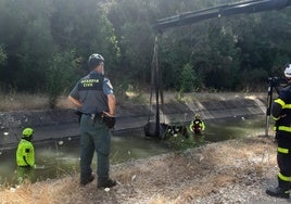 Rescatan una yegua que había caído a un canal de abastecimiento de agua en San Roque