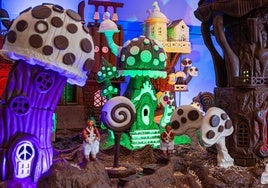 El 'mundo Willy Wonka' aterriza este jueves en Bahía Sur con la mayor exposición de chocolate de España