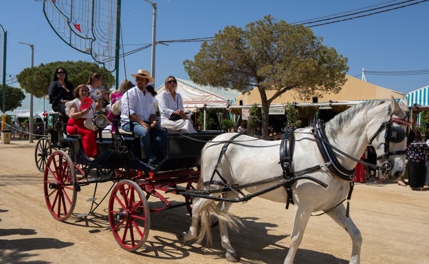 Coches de caballos en la Feria de San Antonio