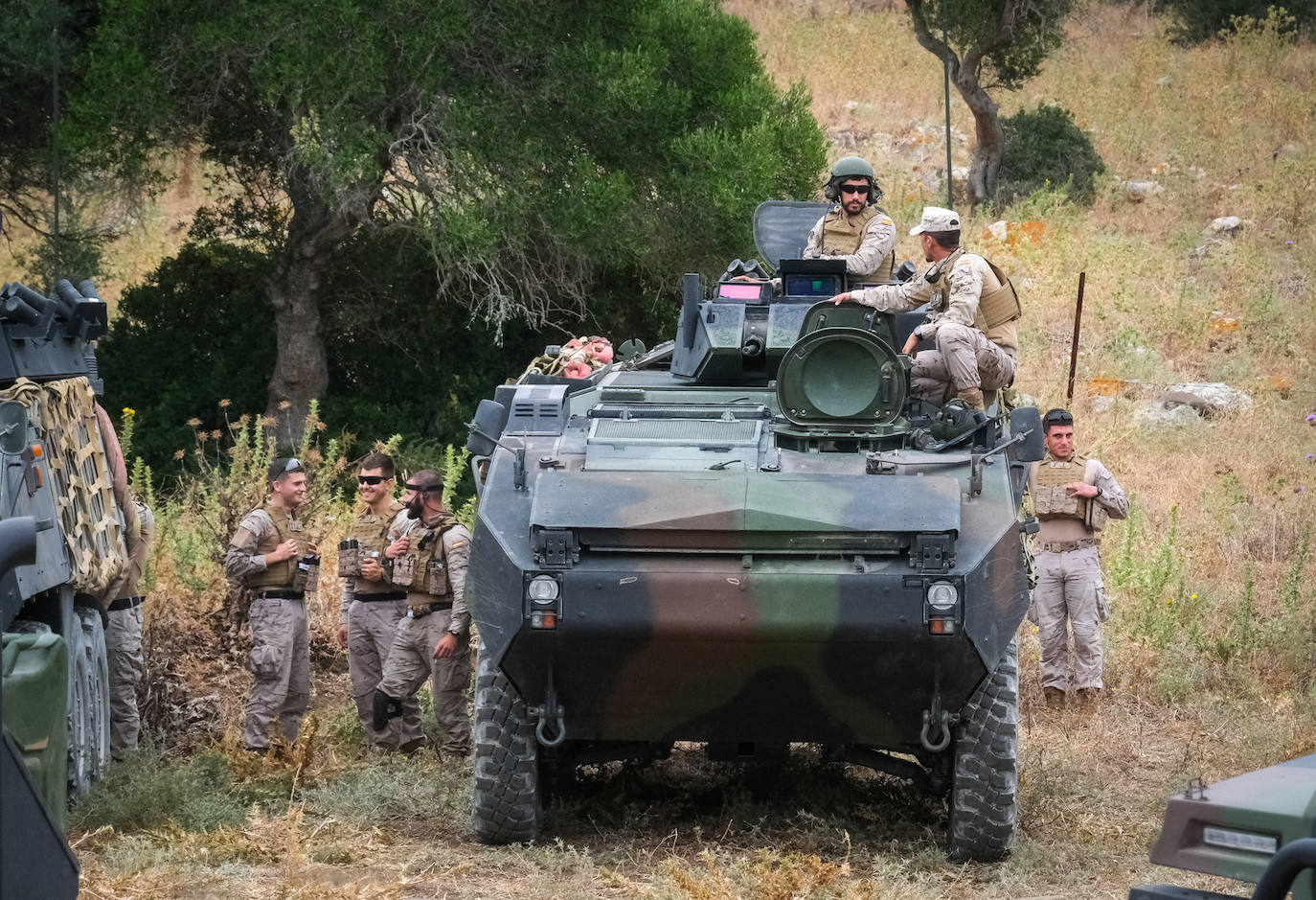 Fotos: Adiestramiento en El Retín para defender la frontera de Rumanía y Ucrania