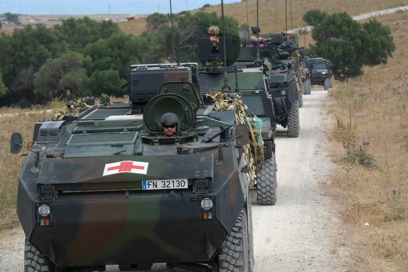 Fotos: Adiestramiento en El Retín para defender la frontera de Rumanía y Ucrania