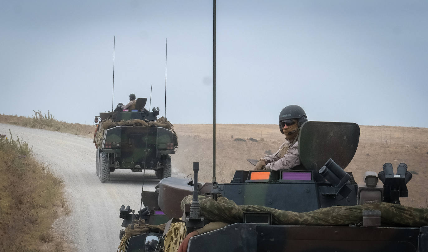 Fotos: Adiestramiento en El Retín para defender la frontera de Rumanía y Ucrania