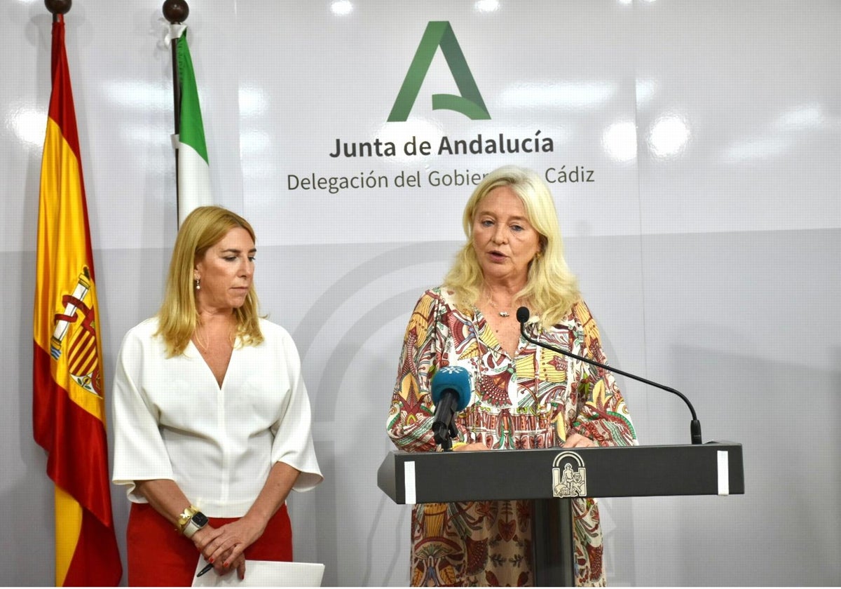 Olivero y Colombo durante la presentación de la campaña de incentivos a empresas