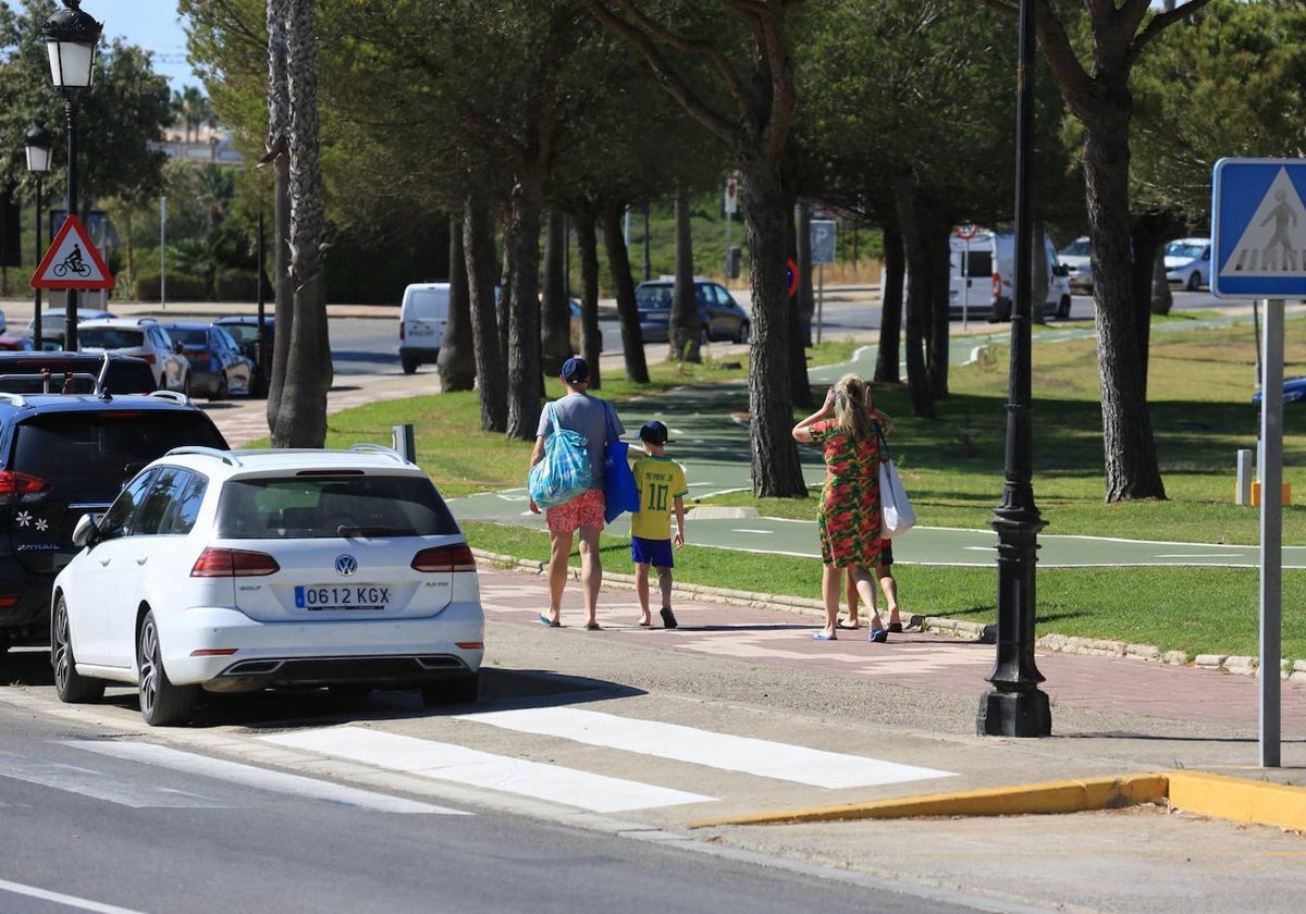 Turistas en Chiclana