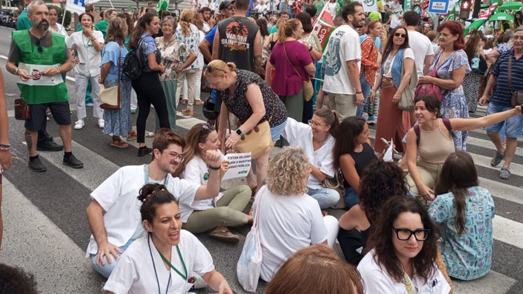 Manifestación de los sanitarios