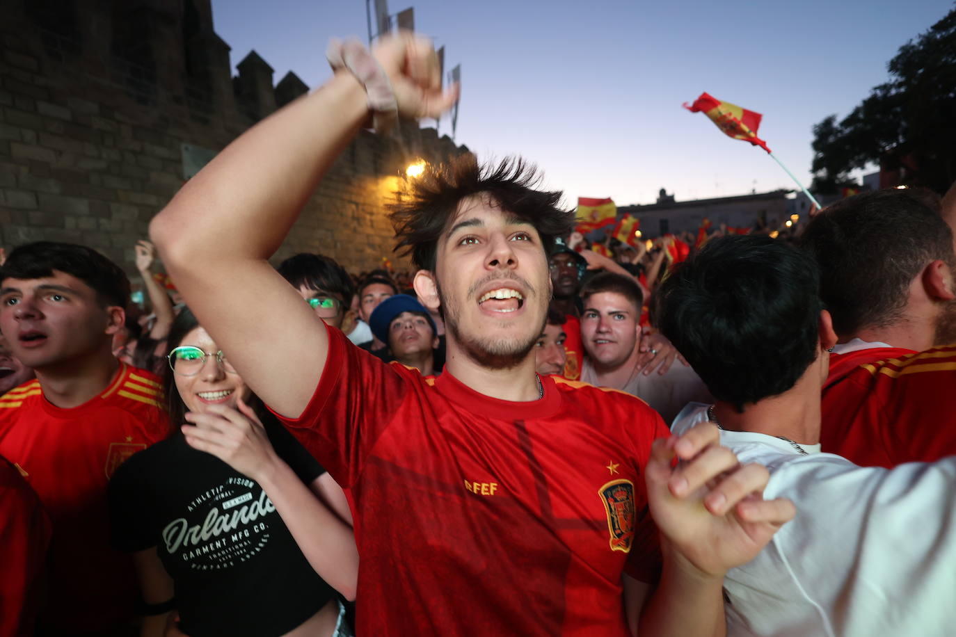 FOTOS: Los aficionados portuense se emocionan con el partido de España en la Eurocopa