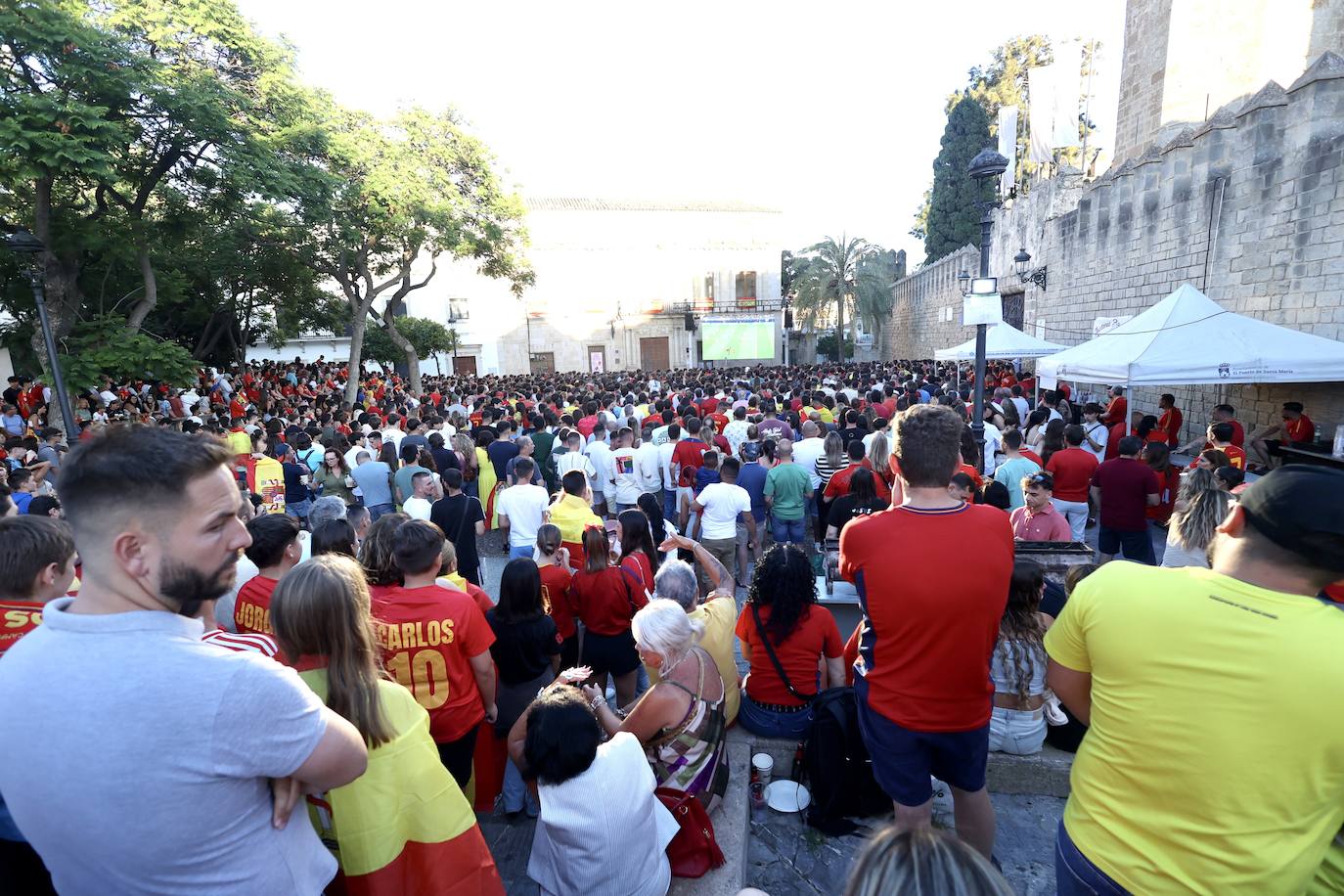 FOTOS: Los aficionados portuense se emocionan con el partido de España en la Eurocopa