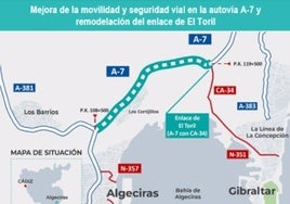 Adjudican por más de dos millones de euros el proyecto para aumentar la capacidad y seguridad de la A-7 en San Roque